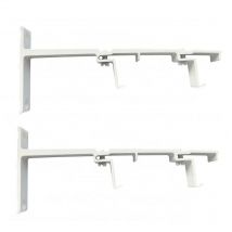 Doppelhalter 24x16, von vorne anklippbar, 80 bis 140mm, weiß, 2 Stück