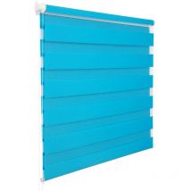 Doppelrollo Klemmfix ohne Bohren Easyfix Türkis 100x150cm - Woltu