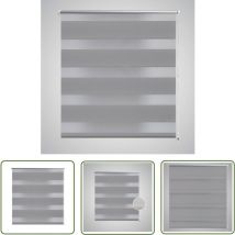 Doppelrollo Seitenzug 60 x 120 cm - Doppelrollo - Fensterdekoration - Lichtdurchlässigkeit - Raffstore - Zebrastreifenmuster