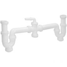 Abrisa - Sifon Doble Con Racor 1 1/2' Salida ø 40 Mm Extralargo