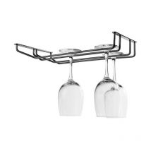 Doppelter Aufhänger, Schwarz, Metallic, Edelstahl, 34 x 20 cm.