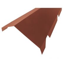 Mccover - Doppelter gezahnter Grat für Stahltablett 1045 – Rot 8012, h: 260 mm, b: 450 mm, l: 2100 mm