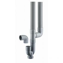 Doppelter Waschmaschinensiphon mit waagerechtem Ausgang NOYON & THIEBAULT - Ø 40 mm - 8023IH-SC1
