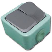 Doppelter wasserdichter Schalter – 991313606 – für effizientes Stromkreismanagement – einfache Installation – weiß