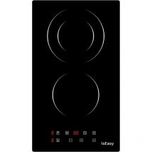 Doppia piastra di cottura in vetroceramica, doppia vetroceramica elettrica (3200 w, 2 fuochi, 29 cm, incassato, automatico, touch, timer,