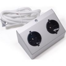 L&s - Doppia presa alluminio 230 v ac 135mm