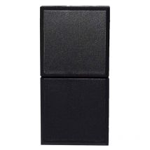 AVE - Doppio Pulsante Tekla 1PNA+1PNA 10A nero 1M senza interblocco 445056