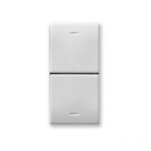 Doppio pulsante domus s44 colore ral 9010 1p na+1p na 10a 250v 1 modulo ave 441056