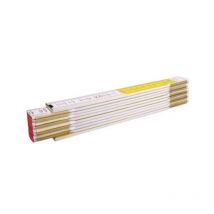 Doppiometro in legno bicolore serie 600 mod.617 - bianco/giallo (01128) 10 pezzi Stabila
