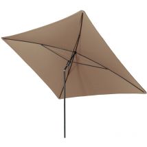 Doppler - Sunline Waterproof 230 x 190 cm Sonnenschirm in 10 Farben Mittelmastschirm Balkonschirm 846 Greige
