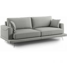 Dorian Canapé moderne en tissu doux anti-tache T05 218 cm gris
