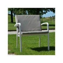 Zstyle - Dorio Pa Bianco - Melange sedia seduta giardino metallo acciaio interno esterno bar ristorante hotel mare made in Italy panchina