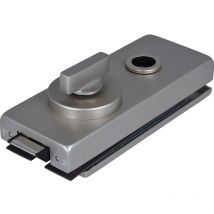 Dorma Glas Glastürschloss WC Studio Classic - WC Bad Schloss mit Riegelolive für 8mm Glasstärke, Aluminium Edelstahl-Effekt