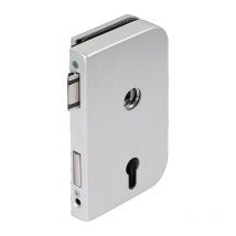 Cerradura para puerta de vidrio OFFICE Junior LM plata anodizada PZ DIN derecha DORMAKABA