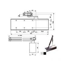 Chiudiporta Aerodinamico Nero Ts 72 Bca Dorma