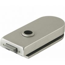 Dormakaba - Dorma Glas Glastürschloss Rondo unversperrbar - Türschloss für Glastüren 8-10mm pz mit Wechsel, Aluminium Edelstahl-Effekt