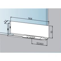 Dormakaba - Unterer Eckbeschlag dorma pt 10, Glas 10 mm, Alu silber eloxiert (03.100) Glastürbeschlag - Zubehör