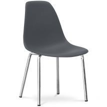 Privatefloor - Dorwick Chair - Matt Dark grey Steel, pp - Dark grey