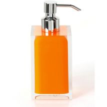 Dosasapone con erogatore in metallo cromato d'appoggio RA81 Gedy serie RAINBOW Arancio
