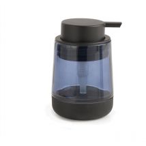 Dosasapone con erogatore in plastica nera d' appoggio in vetro e silicone NC80 Gedy serie nicole Blu