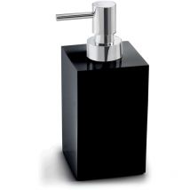 Dosasapone d' appoggio gedy linea Sofia in resina colore Nero Matt