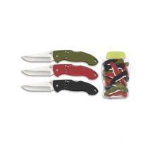 Martinez Albainox - Dose mit 24 sortierten Albainox-Messern, 8 cm Blatt, in grün, schwarz und rot