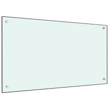 Dosseret de cuisine Fond de hotte Crédence de cuisine Blanc 90x50 cm Verre trempé NSME3570