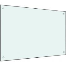 Soekavia - Dosseret de cuisine Fond de hotte Crédence de cuisine Blanc 90x60 cm Verre trempé NSME7396