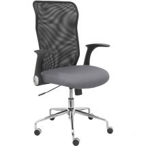 Dossier de chaise Minaya noir siège en maille bali gris moyen