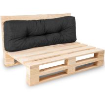 Bananair - Dossier Seul Coussin Palette - 120x40x15 cm Noir