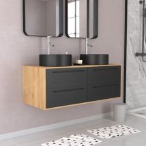 Confezione Mobile da bagno a 4 cassetti + 2 round - uby 120 cm