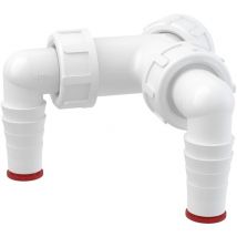 Alcaplast - Double Dishwasher Elbow Inlets to 1' bsp Drain Waste Trap