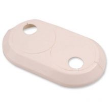 Pepte - Double 18mm Pvc White Radiator Plastic Water Pipe Cover Collar Rose