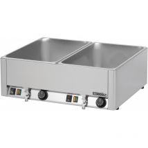 Casselin - Double bain-marie gn 1/1 avec 2 robinets de vidange