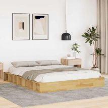 Double bed,Adult bed,Bed Frame without Mattress 140x200 cm Solid Wood Oak VSVS320541