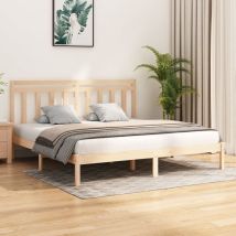 Double bed,Adult bed,Bed Frame without Mattress 200x200 cm Solid Wood VSVS224644