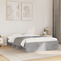 Bonnevie - Double bed,Adult bed,Bed Frame without Mattress Concrete Grey 120x200cm Engineered Wood VSVS774877