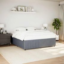 Double bed,Adult bed,Bed Frame without Mattress Dark Grey Super King Velvet VSVS691558