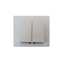 Double Bouton Poussoir 6A blanc sans plaque pour Niko Home Control Niko 101-51002
