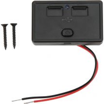 Double chargeur de voiture USB Socker étanche.