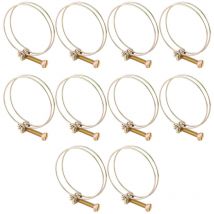 Ineasicer - Double Collier de serrage à vis sans fin pour tuyau d'eau Collier de serrage pour tuyaux Plomberie (52mm-57mm)