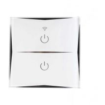 7hsevenon - Interrupteur mural double WiFi via Smartphone/APP