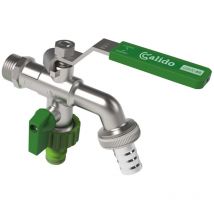 1/2 Inch Double Outlet Garden Outdoor Tap Ball Valve Faucet