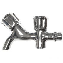 Idronord - Double Garden Tap 1/2' x 3/4' Inch bsp Washing Machine Inlet