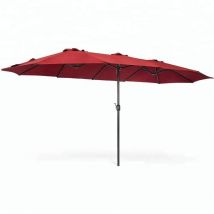 Aluminium-regenschirm alu twin bordeaux 4,55X2,65MT
