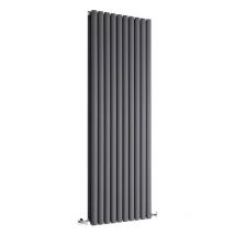 Double Tall Vertical Oval Panel Radiator Anthracite 1800 High 590 Wide