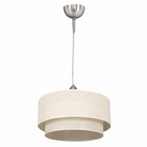 Fabrilamp - fab 2.810 / 35-BEIS / beis Pendentif double 1l. Beige / beige Cilind (35/25/reg)