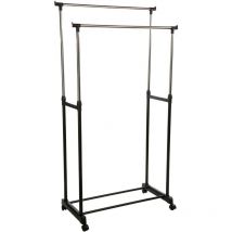 Id Space - Penderie double portant mobile - 84 x h. 96/170 cm