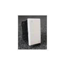 Double bouton poussoir 1 module blanc avec stop 16A 250V LivingLight Bticino