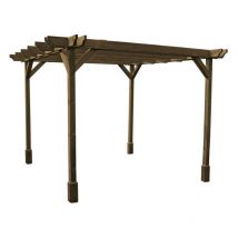 Rutland County Garden Furniture Ltd - Double Premium Pergola - Wood - L420 x W420 x H270 cm - Rustic Brown